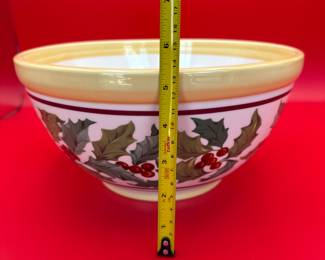 Longaberger Christmas Stoneware Bowl