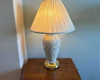 Beautiful Lenox Table Lamp - Iris Floral Design