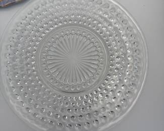 Vintage Glassware Collection - glass plates Decorative Bowl, and Floral Plate.