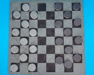 Outdoor Slate Checker Set