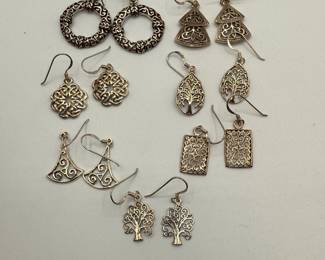 Huge Collection of Silver Earrings
