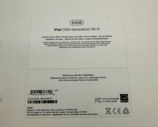 Apple iPad (10th Generation) Wi-Fi 64GB - Blue - New Condition with no signs of use. Screen protector already installed.