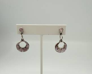 Handcrafted Native American Jewelry. Sterling Silver with Mother of Pearl