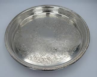 Antique Silver Plated Tray