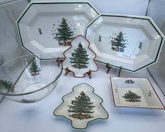 Spode Christmas Tree Serving Set - Spode