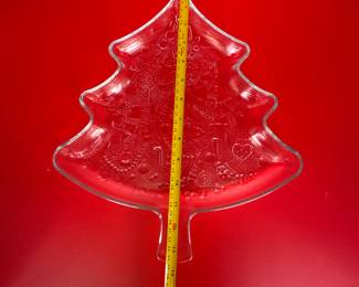 Pressed Glass Tree Dish - Christmas Decor!