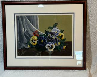 Framed Floral Artwork