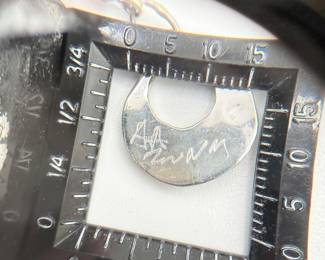 Handcrafted Native American Jewelry. Sterling Silver with Mother of Pearl