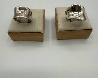 Two Sterling Fashion Rings Size 6 Vintage Sterling Silver Ring Set