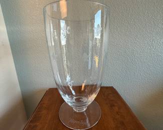 Large Etched Crystal Urn Vase Mignon Faget