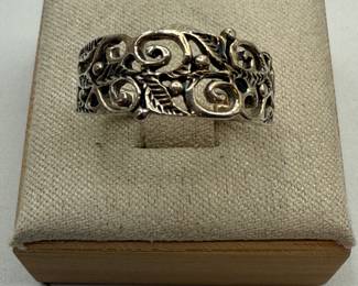 Two Beautiful Sterling Silver Rings - Size 7 Set of Two Sterling Silver Rings