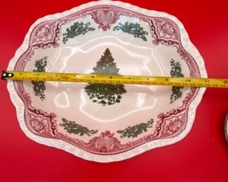 Set of Two Christmas Serving Dishes - Johnson Brothers Christmas Serving Dish and Spode Mini Dish