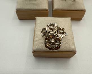 Two Beautiful Sterling Silver Rings - Size 7 Set of Two Sterling Silver Rings