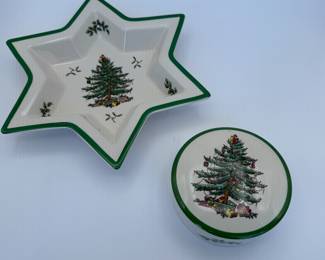 Spode Christmas Tree Serving Set.