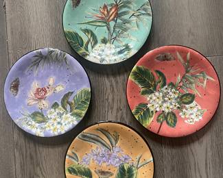 Certified International 8 inch hand painted plates