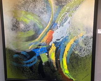 3’ x 3’ this large painting is exquisite