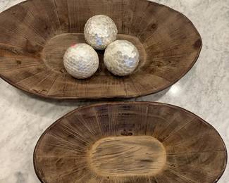 Decorative wooden bowls