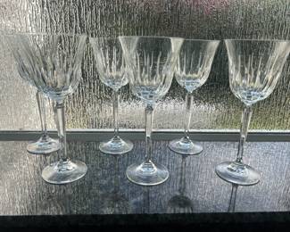 6 Mikasas  Park Lane crystal  wine glasses