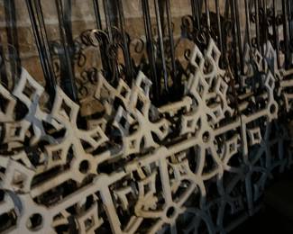 Dozens of pieces of cast iron Architectural items