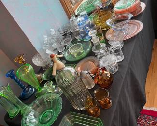 Large selection of Antique and Mid Century glassware!