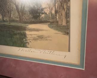 Dozens of Wallace Nutting framed artwork