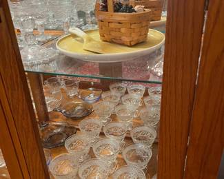Hundreds of pieces of glassware. Some very nice china cabinet displays as well!