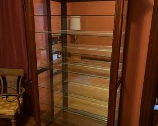 Beautiful Curio Cabinet...Glass Shelving and sliding door. $550.00