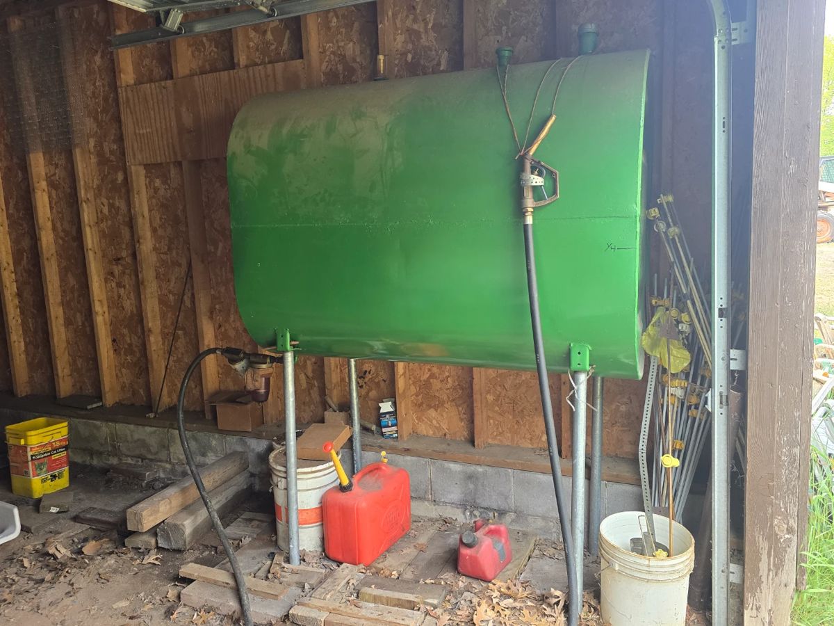Diesel Fuel Tank with stand and fill hose/nozzle. I believe it is 200 gallons