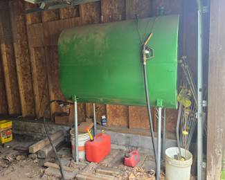 Diesel Fuel Tank with stand and fill hose/nozzle. I believe it is 200 gallons