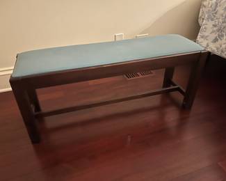 Bench with upholstered seat