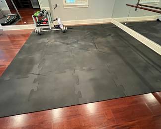 Rubber gym tiles