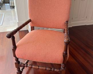 (6) upholstered armchairs
