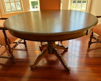 48" diameter oak table (as is - see next photo)