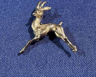 Brass Antelope Brooch