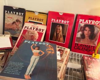 Oh boy…we’ve got a nice collection of vintage Playboys…1960’s - 1970’s with a couple earlier and later. Plus some Calendars, including the first one from 1958…