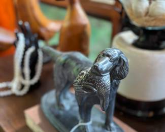 One of several hunting/outdoor statues