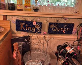 Cute artist made King & Queen mosaic tiles that were in the primary room;)