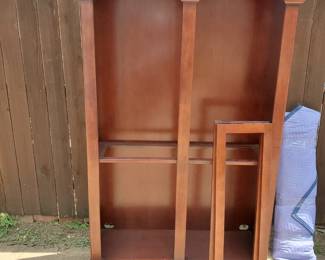 Lighted Book case with glass shelves