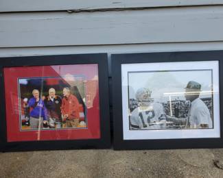 Nolan Ryan and Presidents George H and George W Bush. Roger Stauback and Tom Landry framed photo