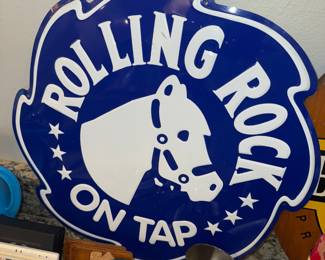 Metal beer sign