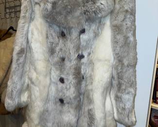 Vintage double breasted fur coat