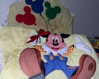 Vintage Mickey Mouse crib set