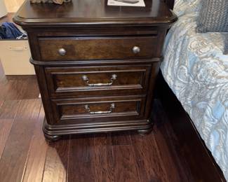 Haverty's three drawer bedside table