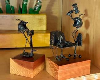 (2) Original Flea Metal Sculptures