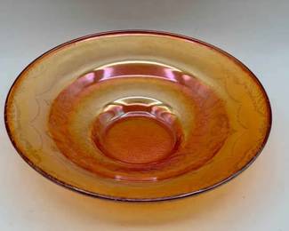 vintage Federal Glass Madrid Iridescent 11" Console Bowl