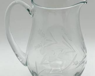 Handcrafted Romanian Etched Vase With Sticker