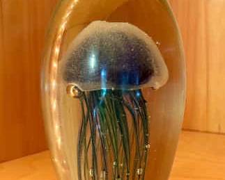 Dynasty Gallery Glow In The Dark Glass Jellyfish