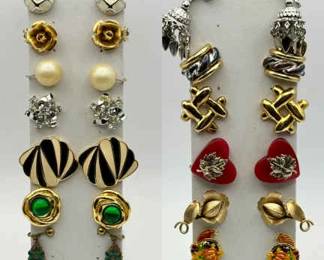 Vintage Clip On Earrings Lot