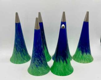(6) Venic Glass Handmade In Italy Sconces