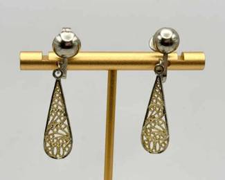 Vintage Sterling Silver Stamped Earrings